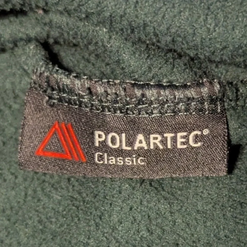 The North Face Mens Forest Green Polartec Quarter Zip Fleece Pullover Large